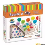 Kép 1/3 - Montessori játék - szivárvány színű gyöngy mozaik