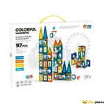 Kép 1/2 - Mágneses golyópálya építő 97 db-os készlet