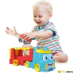 Kép 2/4 - Játék autószállító kamion bukfencező autóval