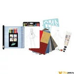 Kép 2/2 - Divattervezős rajzolós füzet tartalma