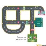 Kép 4/6 - Autópálya puzzle kirakható pályája