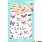 Kép 1/2 - Pillangós bőrbarát tetováló matrica lányoknak