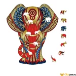 Kép 2/4 - Eureka Fa, elefántos puzzle 