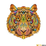 Kép 1/4 - Különleges, egyedi fa puzzle - tigris
