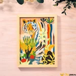 Kép 5/7 - Tigris mintás kifestő képkerettel