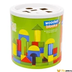 Kép 1/2 - Építőkocka formaválogató hengerben 45 darabos készlet