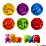 Kép 3/4 - Szortírozó játék csipesszel és tálcákkal