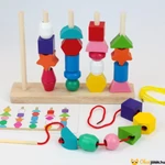 Kép 1/4 - Formatorony és Fűzős Játék - Színes kaland a formákkal