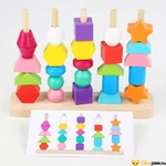 Kép 4/4 - Montessori fajáték színek és formák felismeréséhez