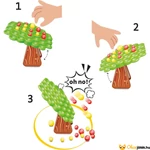 Kép 3/4 - Quercetti: Stay Apple egyensúlyozós társasjáték 