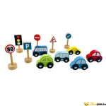 Kép 2/2 - Kisautók kresz táblával