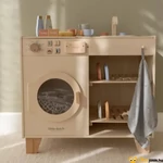 Kép 3/7 - Fa játék mosógép