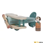 Kép 1/4 - Little Dutch fa repülőgép figurával