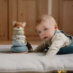 Kép 6/6 - Puha textil montessori torony