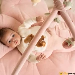 Kép 3/8 - Játszószőnyeg játékhíddal rózsaszín kislánynak