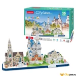Kép 1/4 - 3D puzzle CityLine - Bajorország Cubicfun