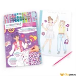 Kép 3/5 - Divattervező füzet színező és matricás játék