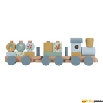 Kép 4/5 - Fa vonat építőkockákkal