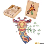 Kép 3/7 - Egyedi fa puzzle - zsiráf