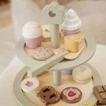 Kép 2/8 - Sütemény kínáló gyerekeknek fából