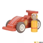 Kép 7/8 - Fából készült versenyautó figurával