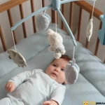 Kép 5/8 - Little Dutch nyuszis zenélő kiságy forgó kék színben