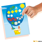 Kép 2/3 - habszivacs matricás mozaik készítő készlet gyerekeknek színek és formák