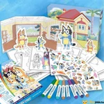 Kép 4/4 - Mess Free Bluey színező maszatmentes filcekkel, matricákkal