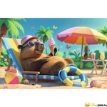 Kép 2/2 - 100 darabos kapibarás kirakó Trefl