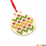 Kép 3/6 - DIY karácsonyfa dísz keresztszemes öltéssel