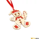 Kép 4/6 - Saját készítésű karácsonyfadísz - Hóember