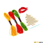 Kép 6/6 - Keresztöltéses karácsonyfadísz készítő tartalma