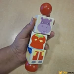 Kép 2/2 - Kockakirakó fából utazáshoz kisebbeknek