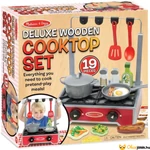 Kép 1/6 - Melissa &amp; Doug Fa játék tűzhely edényekkel, eszközökkel