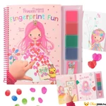 Kép 1/3 - Princess Mimi ujjfestő könyv nyomdapaddal, hercegnős, állatos képekkel