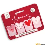 Kép 1/2 - Mágneses könyvjelző szett Szívek - 4 darabos készlet