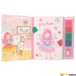 Kép 3/3 - Ylvi Princess Mimi hercegnős ujjfestő füzet nyomdapaddal