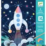 Kép 1/3 - Képkarcoló cosmic mission- űrhajós kaparós Djeco