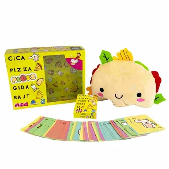 Cica, pizza, plüss, gida, sajt kártyajáték