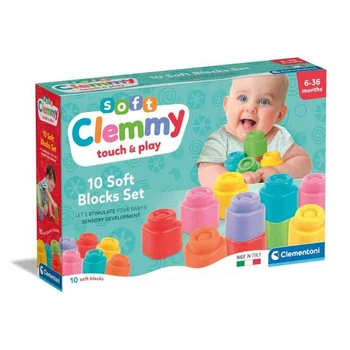 Clemmy 10 db-os puha kockák Clementoni