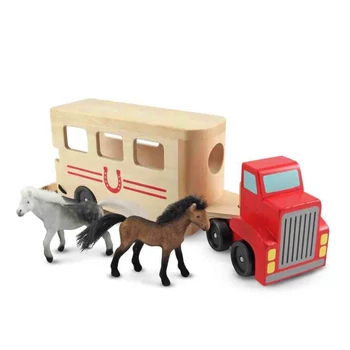 Melissa and Doug - Fa lószállító jármű