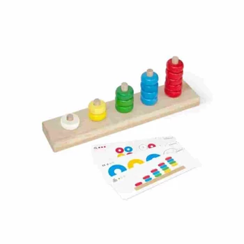 Fa piramisépítő játék számoláshoz