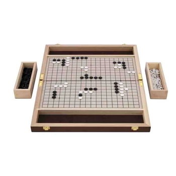 Engelhart Go szett fa csatos bőröndben