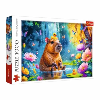 Kapibara a vízesésnél – 1000 darabos puzzle - Trefl