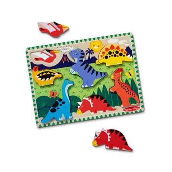 Könnyen megfogható fa puzzle - Dinók