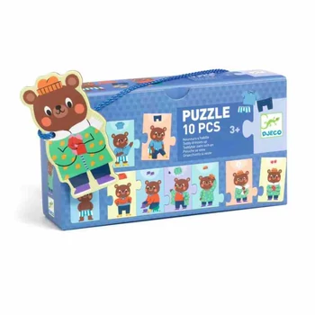 Mackó öltözködik - Sorozat puzzle -10 db-os