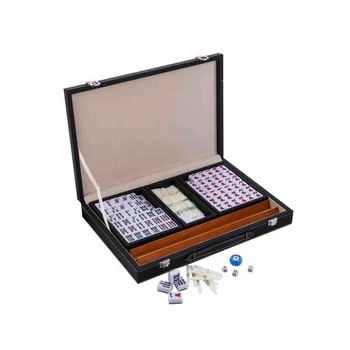 Engelhart minőségi Mahjong készlet fekete bőröndben