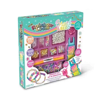Rainbow Loom gumikarkötő készítő gyöngyökkel