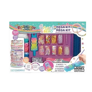 Rainbow Loom óriás gumikarkötő- és gyöngyfűző készlet