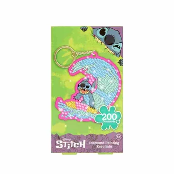Stitch gyémántfestés kulcstartó